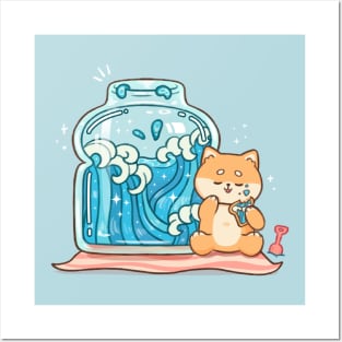 Jelly Waves Shiba Posters and Art